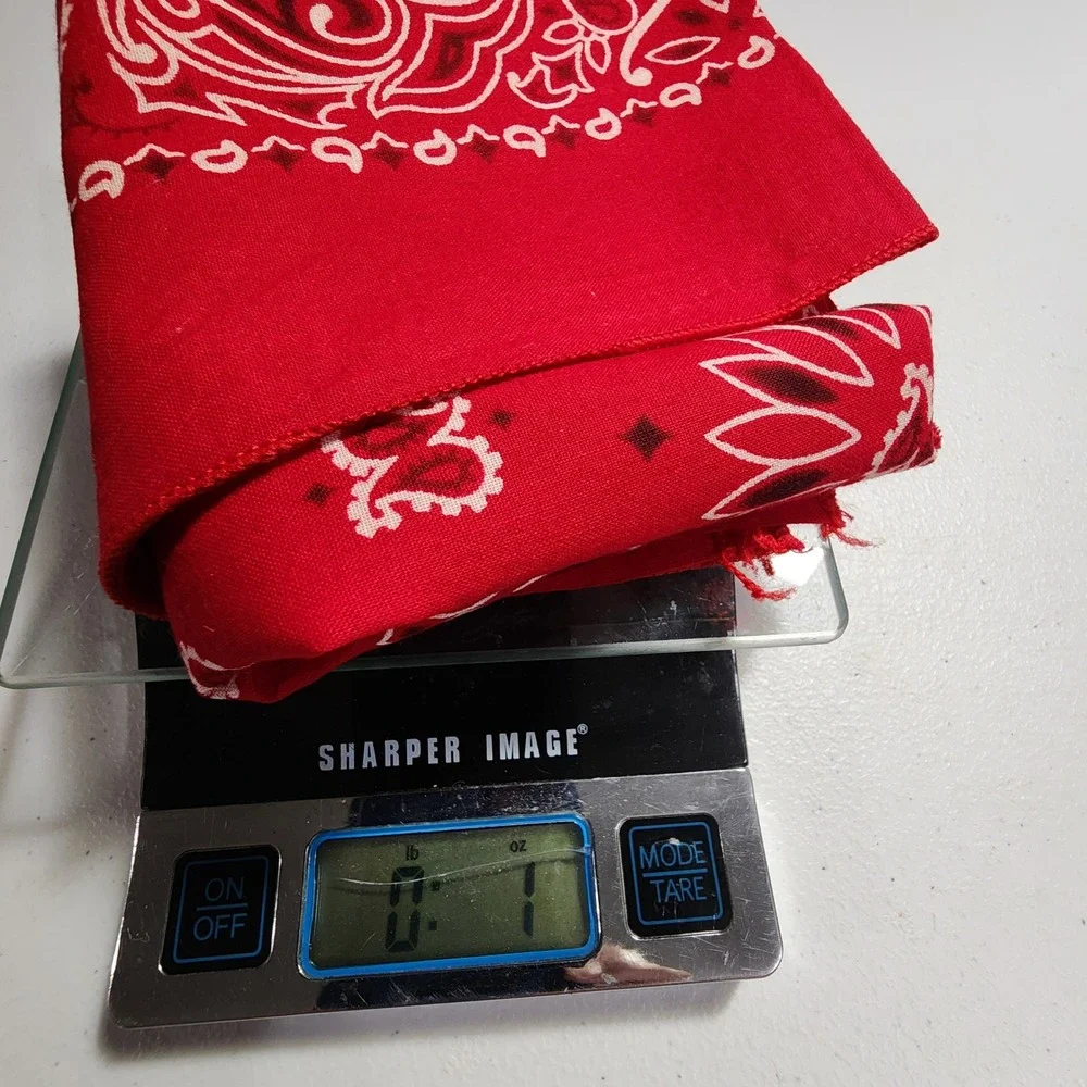 Hav-A-Hank Red Paisley Bandana 100% Cotton Made in USA RN 15187 Square Scarf